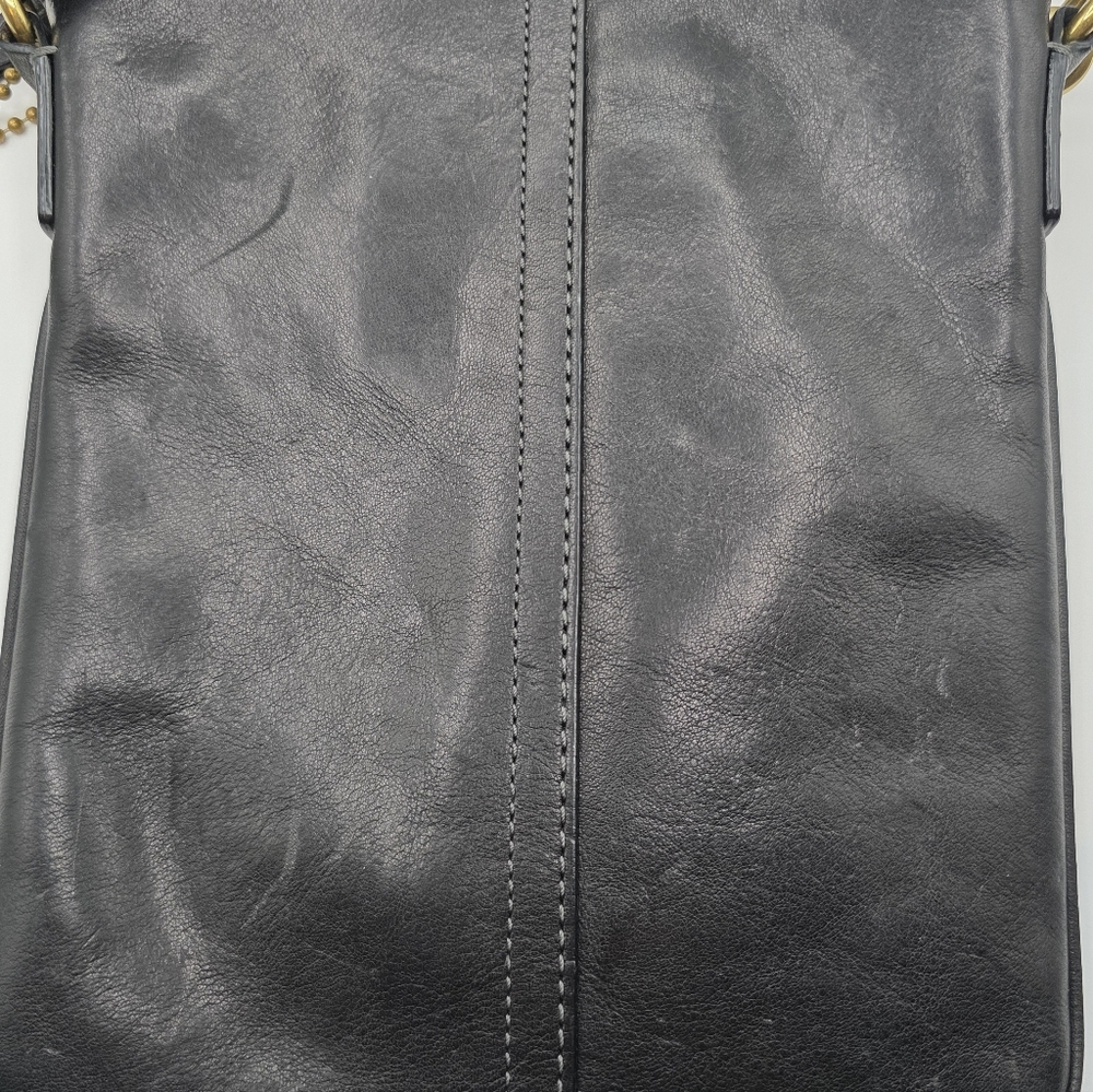 Vintage Coach Crossbody Bag Black Leather - Picture 9 of 16